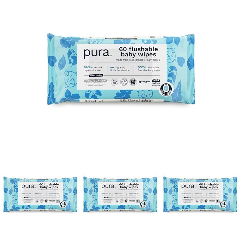 Șervețele ecologice pentru pielea sensibilă a bebelușului, 99% apă, fără plastic, biodegradabile, pentru pielea sensibilă, predispusă la eczeme, nou-născuți Servetele Umede Bebelusi Naty Shop 4 x 70 servetele Unica folosinta