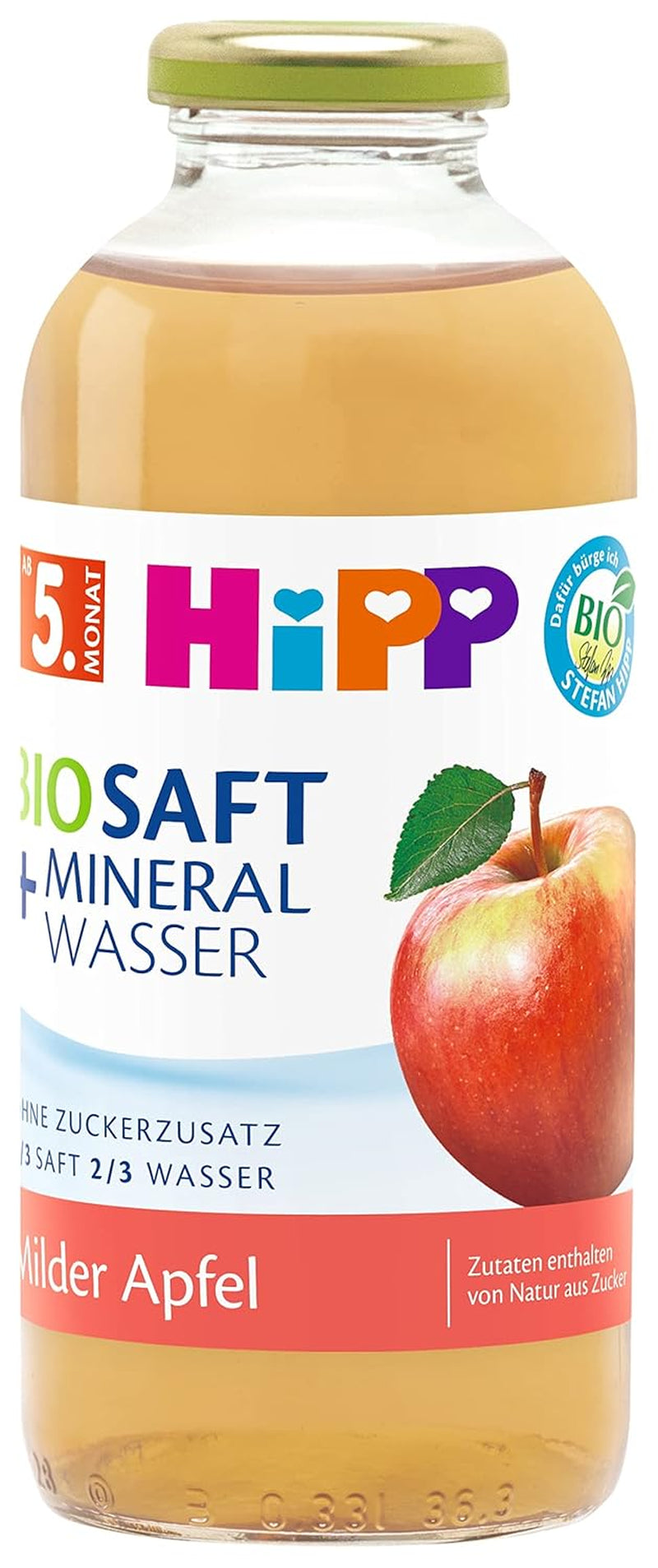 Hipp Bio-Saft + Mineralwasser Milder Apfel, 6Er Pack (6 X 0.5L) Naty Shop Default Title