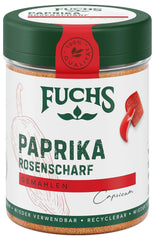 Fuchs Gewürze - Paprika rosenscharf gemahlen - schärfer Gesmack für Gulasch, Eintöpfe oder Gemüsegerichte - natural ingredients - 55 g in wiederverwendbarer, recyclebarer Dose