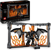 LEGO Icons Der Herr der Ringe: Balrog Bücherstütze - DIY Bücherregal Deko mit Gandalf dem Grauen Minifigur & Drachenfigur - Sammlerstück & Geschenk für Fans - 10367