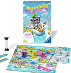 Ravensburger 22361 - The Hippo from Roller Coaster Kids - Board Game for Kids and Families Ages 7+ for 3-6 Players - Party Game, New Year's Eve Game, Kids Game