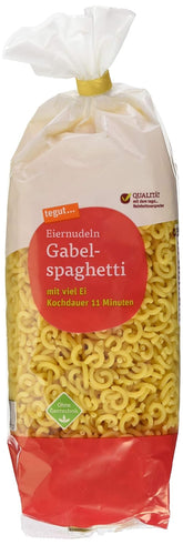 tegut... Noodles with egg and fork-shaped spaghetti, 1 x 500 g