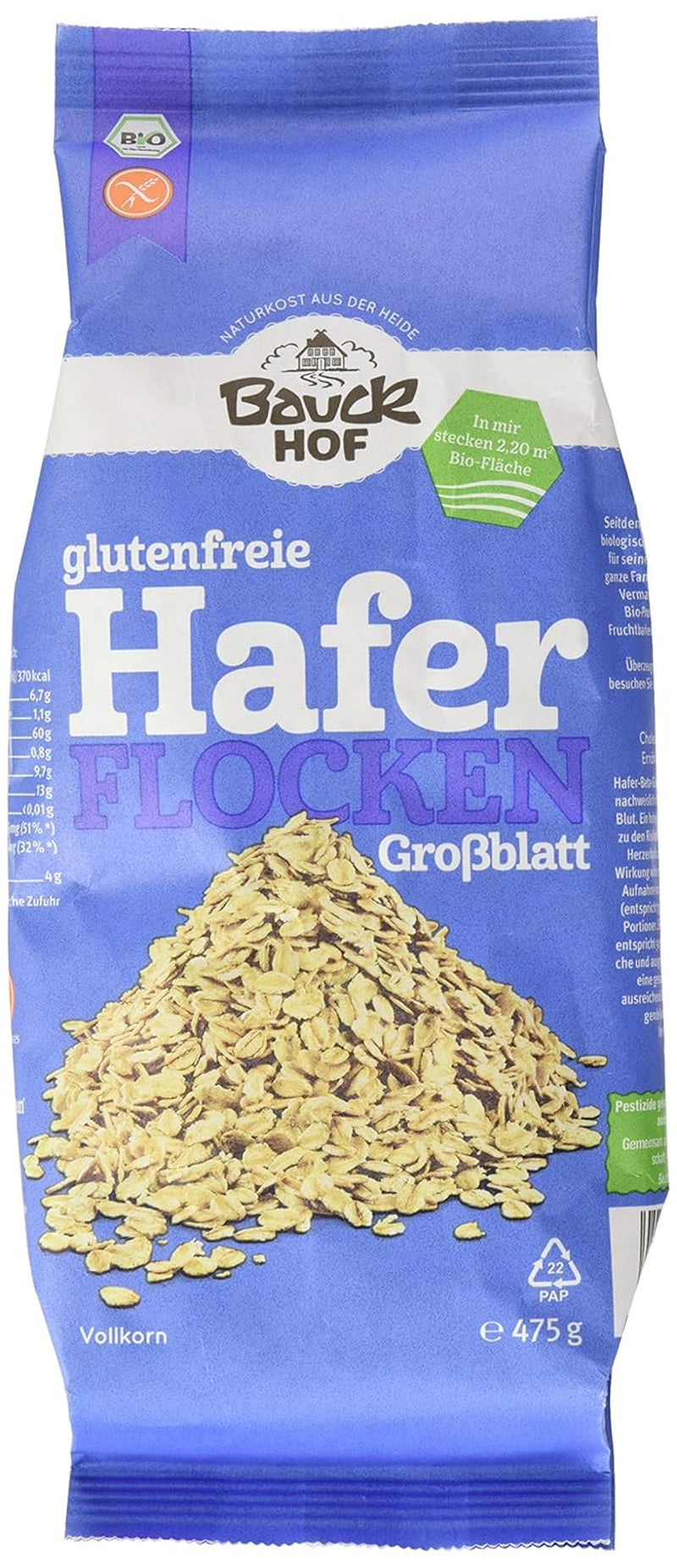 Organic hof oat flakes, 475 g
