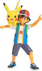 Pokémon Battle Ready! 6 Piece Figure Set - 11.4 Cm Ash & Launching Pikachu, 5.1 Cm Charmander, Rowlet, Piplup, Zorua - Officially Licensed - Easter Gift for Kids, Boys, Girls Action Figures Naty Shop