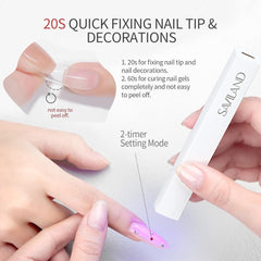 Saviland U V Lampe FĂŒr GelnĂ€gel: Mini U V Lampe FĂŒr NĂ€gelSchĂŒtzen Sie Die Haut Wiederaufladbar Klein LED Nagellack TrocknergerĂ€t FĂŒr Nagellack Aufbaugel Nail Tips Nagelkleber Geschenke FĂŒr Frauen