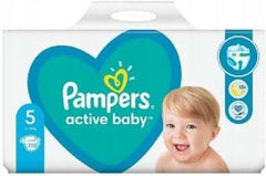Pampers diapers size 5 (11-16 kg), Active Baby diapers, 110 pieces, protection against leaks all day Mother and Baby Naty Shop