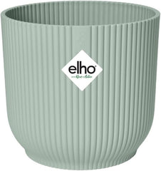 Elho Vibes Fold Rund 14 Pflanzentopf - Blumentopf Für Innen - 100% Recyceltes Plastik - Ø 14.1 X H 12.9 Cm - Grün/Sorbet Green