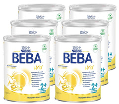 BEBA Junior 2+ milk drink from 2 years, With HMO, Age-appropriate protein content, Lactose only, No palm oil, No fish oil, Toddler food, Baby milk powder, Pack of 6 (6 x 800g)