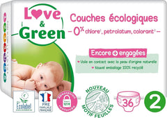 Love & Green, scutece hipoalergenice produse in Elvetia, marimile 1 si 2 Mama si Copilul Naty Shop
