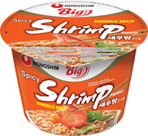Nong Shim Instant Noodles with Shrimp, Large Bowl - Korean Ramen Soup - Quick Preparation - 115g (1 Pack)
