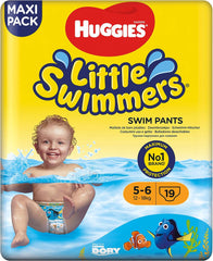 Huggies Little Swimmers size 5/6 swim diapers (12-18 kg), 1 pack of 19 pieces