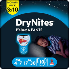 HUGGIES Drynites night diapers, for boys 4-7 years (17-30 kg), 30 pieces Naty Shop 17-30 Kg 10 pieces