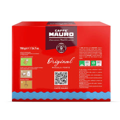Caffè Mauro Torrefazione Kaffee Kompostierbare Pods, Recyclebare Verpackung, Original Mischung - 100 stück - Intensität 10/10 - Kompatibel mit ESE System Papier Pads 44 mm