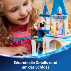 LEGO ǀ Disney Princess Castle Cinderella and Horse-drawn Carriage, Set for Girls 6 Years and Up, Fantastic Toy with Princess Cinderella and Prince Charming Mini Dolls, Gift Idea for Disney Fans 43275 Building Sets Beuche den LEGO-Store