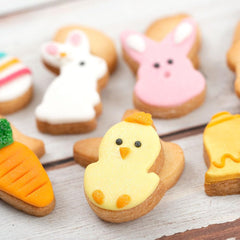 0255059 Set de forme mini pentru biscuiți de Paște din plastic, 6 piese