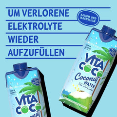 Vita Coco Pure Coconut Water 12 X 330 ml, natural moisturizer with electrolytes, gluten-free, full of vitamin C and potassium Non-alcoholic drinks Naty Shop