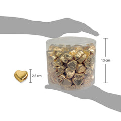 Günthart 150 bucăți Inimioare de ciocolată aurite cu umplutură de turtă dulce, 1.2 KG Bomboane de Ciocolata Naty Shop