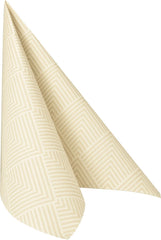 Papstar, 50 de șervețele "ROYAL Collection" 1/4 fold 40 Cm X 40 Cm șampanie "Elegance", #86497