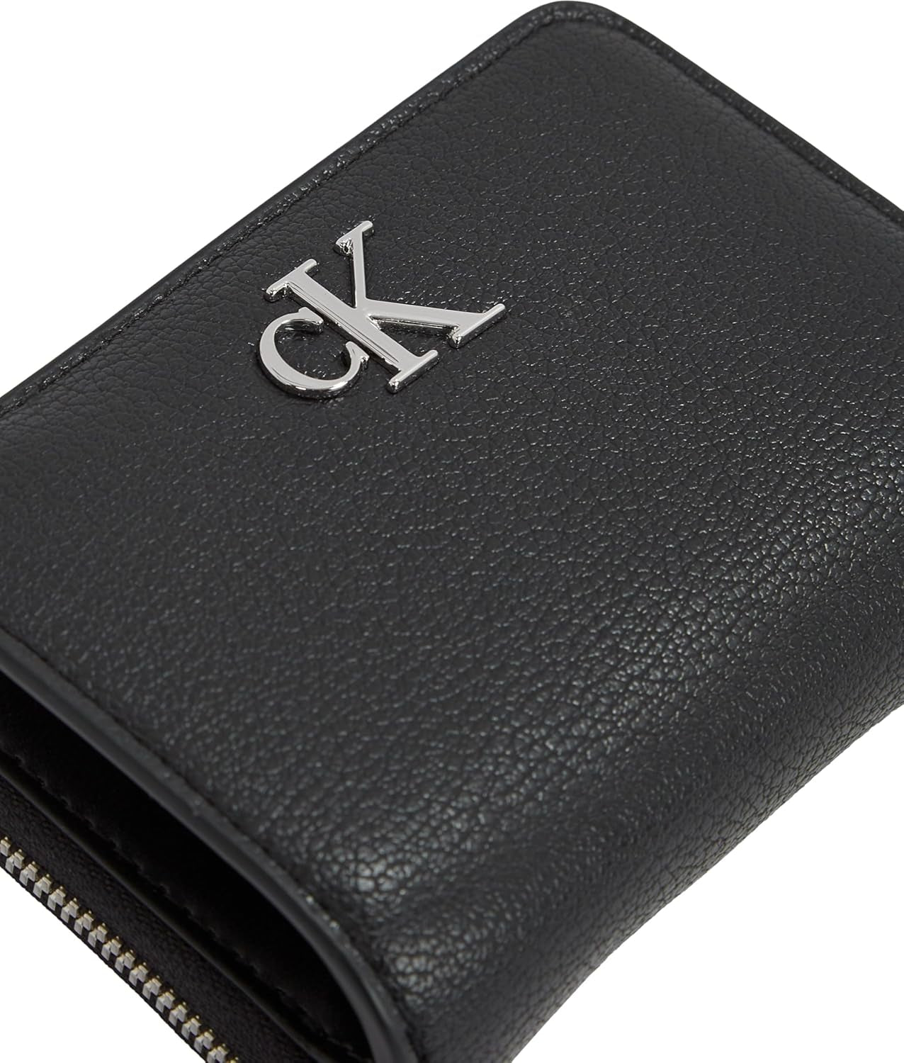 Calvin Klein doamnelor portofel Minimal Monogram Zip Around Klein, negru (negru), o mărime Portofel Femei Naty Shop