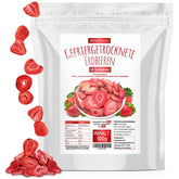 Căpșuni liofilizate, 100g fructe liofilizate în felii, neîndulcite, chipsuri cu căpșuni fructate, căpșuni uscate Produse deshidratate Naty Shop 100 G (1 pachet)