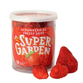 Căpșuni liofilizate Super Garden | Delicioase și 100% pure fructe liofilizate | Căpșuni uscate întregi pentru gustări sănătoase sau coacere | Căpșuni liofilizate 19g Produse deshidratate Naty Shop Căpșuni întregi