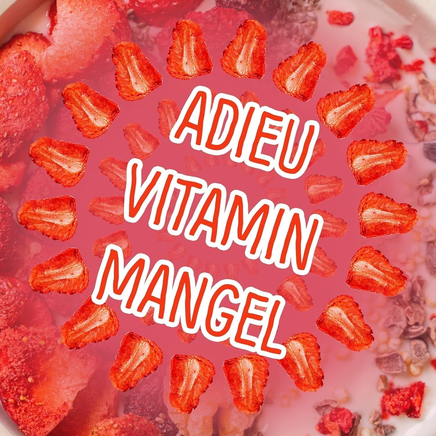 Căpșuni organice liofilizate: 70g căpșuni uscate pentru smoothie bowls, muesli, toppinguri pentru terci - fructe de pădure liofilizate fără zahăr adăugat - căpșuni liofilizate - fructe NutriPur Produse deshidratate Naty Shop