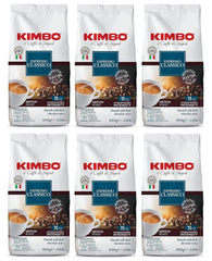 6x Boabe de cafea Espresso Classico, prăjire medie, boabe întregi de cafea, prăjire medie, pungă de 1 kg, cafea din Napoli