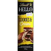 Lindt Hello Cookies & Cream Chocolate | Bar 100g | Milk Chocolate with Cookies and Cream Filling | Chocolate bar | Chocolate gift