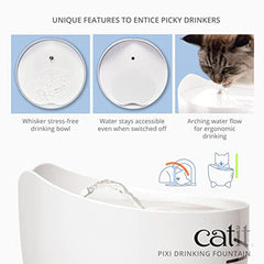 Catit Pixi Trinkbrunnen für Katzen, Weiß, 1 Stück (1er Pack)