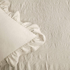 Set de cuvertură de pat Lush Decor cu fustă Ruffle, 3 piese, set de lenjerie de pat Farmhouse de lux, elegant, fermecător detaliu Ruffle, stil atemporal și design clasic, moale și ușor, dimensiune King, Paturi si Cuverturi Lush Decor