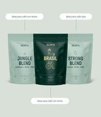 Incapto starter set, Jungle Blend, Brazilian Coffee și Strong Blend, 3 pachete de 500 grame Cafea Naty Shop