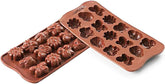 Silikomart 199199, mold for chocolate, Spring model, 15 pralines, Brown Kitchen Naty Shop