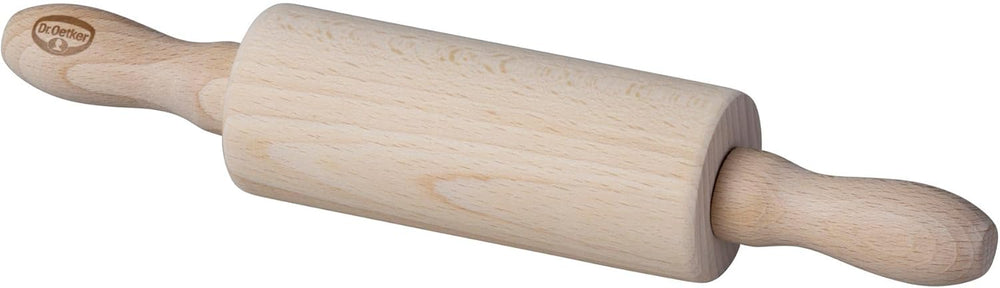 Dr. Oetker Mini-Holzteigrolle für Backbegeisterte – 23 cm, Massive Wood, stable & durable for all Teigarten, easy cleaning