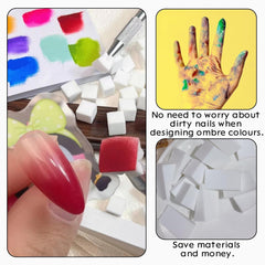 100 Stück Nail Art Schwamm Mit Metallgreifer, Sponge Brush Applikator, Sponge Nagel Pinsel, Nageldesign Zubehör Schwammpinsel, Verwendet, Um Eine Vielzahl Von Gradient Nail Art Patterns Zu Erstellen