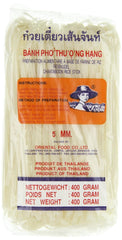 Rice Noodles - Thai, 5mm wide rice ribbon noodles, made from rice flour - 17 x 400g
