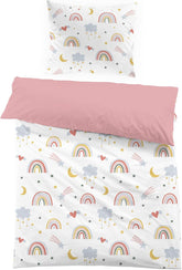 Bed linen for children, Rainbow, microfiber Bed linen - children Naty Shop Rainbow (Model 1) 135X200+80X80