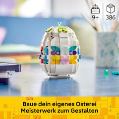 LEGO Verziertes Osterei - Mit bunten Elementen, goldenem Herz & Edelstein - Kreative Kinderzimmer Deko - DIY Set zum Bauen und Sammeln - Geschenk für Mädchen & Jungen ab 9 Jahren - 40816