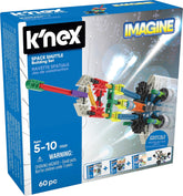 K'Nex Phantasie-Space Shuttle Spielzeug-Baukasten, Basic Fun, 17021, 60 Teile, pädagogisches Weltraum-Spielzeug für Kinder, geeignet für Jungen und Mädchen im Age von 5-10 Jahren