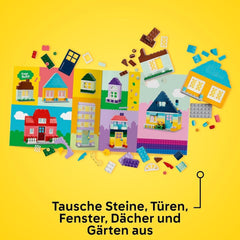 LEGO Classic Creative Houses, Building Bricks Set for Kids, 850 Bricks Building Toy, House Building Toy with Accessories, Gift for Boys and Girls 4 Years Old 11035 Building Sets Beuche den LEGO-Store