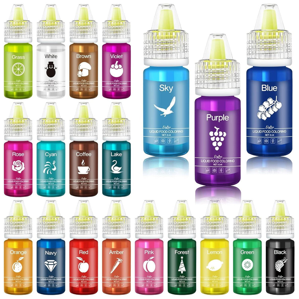 Concentrated liquid food dyes for cakes Naty Shop 20 x 6 ml