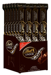 Lindt Chocolate Dark Chocolate Sticks LINDOR | 24 chocolate bars x 37g | With a smooth, melt-in-your-mouth dark chocolate filling with 60% cocoa | Gift of chocolate | Gift of chocolate | Bulk package