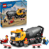 LEGO City Betonmischer - Lehrreiches Baufahrzeug Spielzeug mit 3 Minifiguren, drehbarer Trommel & Ausgießfunktion - Geburtstagsgeschenk für Jungen ab 7 Jahren - 60478