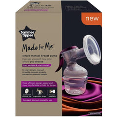 Tommee Tippee "Made for Me" Manual breast pump, ergonomic handle, BPA-free, transparent Accessories Food and Breastfeeding Bebe Naty Shop