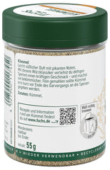 Fuchs Gewürze - Kümmel gemahlen - klassisches Gewürze für daftige Gerichte wie Chili con Carne - natural ingredients - 55 g in wiederverwendbarer, recyclebarer Dose