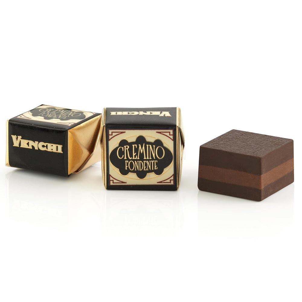 Venchi - Cremino Extra Black Chocolate - Dark chocolate with almond paste and "Piedmontese forest hazelnuts PGI", 1 kg, gluten-free, without colorings and without preservatives