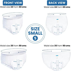 Premium Incontinence Panties for Adults, High Absorbency, Size S, 12 Pieces
