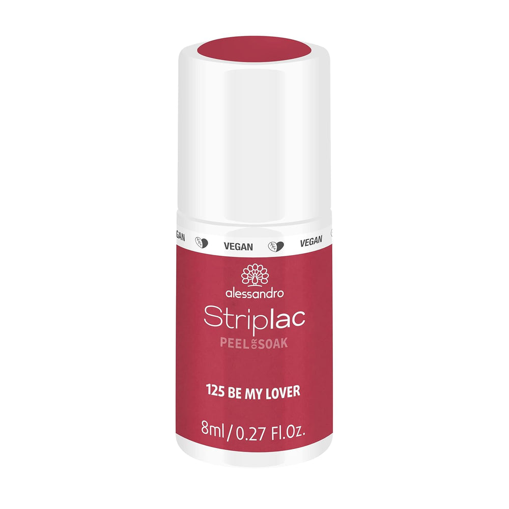 UV nail polish alessandro Striplac Be My Lover - Delicate and long-lasting - Easy removal thanks to peel-off removal technology - Vegan and cruelty-free - 8 ml