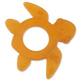 Inel de dentiție organic GRÜNSPECHT din cauciuc natural pentru bebelușii care își erup dentiția, masează gingiile, fără BPA, moale, promovează motricitatea fină, Broască țestoasă (639-V2), Maro