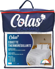 COLAS NORMAND Thermoregulating quilt, Cool In, Temperate, 140 X 200 Cm, Sweat, Optimal ventilation, 100% percale, Fresh Feel, French, 53130255, White Naty Shop Quilts and quilts White 140X200 Cm