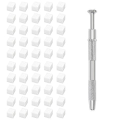 100 Stück Nail Art Schwamm Mit Piercing Zange,Nail Art Zubehör Schwamm Mit Piercing Kugel Aufdreher,Sponge Brush Applikator,Nagelkunst-Rendering-Werkzeuge,Für Gradient Nail Art Patterns Erstellen.